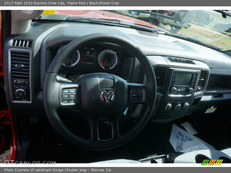 Flame Red / Black/Diesel Gray 2017 Ram 1500 Express Crew Cab