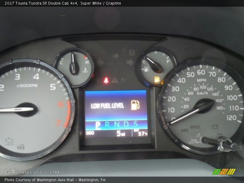 Super White / Graphite 2017 Toyota Tundra SR Double Cab 4x4