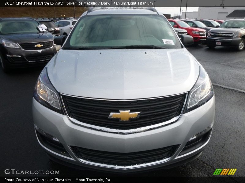 Silver Ice Metallic / Dark Titanium/Light Titanium 2017 Chevrolet Traverse LS AWD
