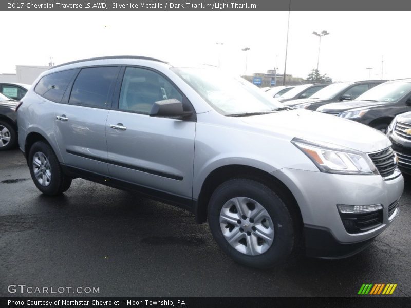 Silver Ice Metallic / Dark Titanium/Light Titanium 2017 Chevrolet Traverse LS AWD