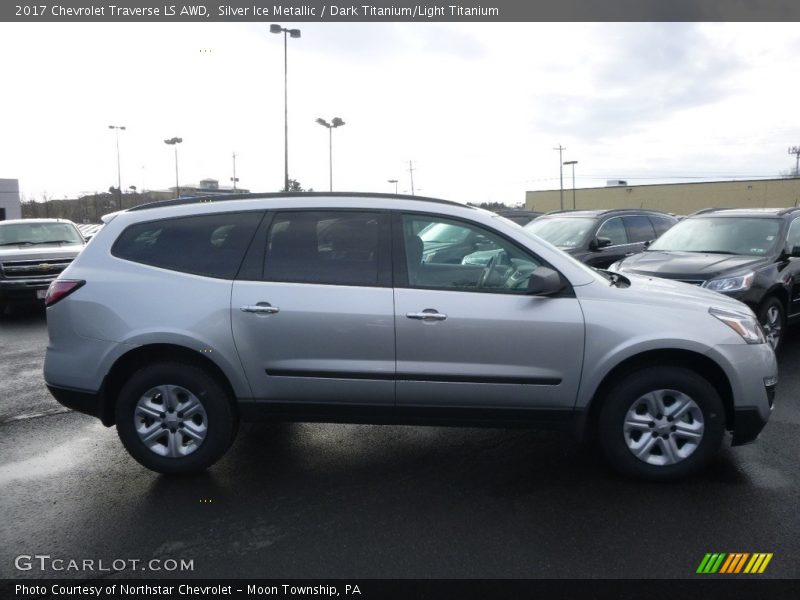 Silver Ice Metallic / Dark Titanium/Light Titanium 2017 Chevrolet Traverse LS AWD