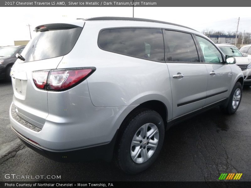 Silver Ice Metallic / Dark Titanium/Light Titanium 2017 Chevrolet Traverse LS AWD