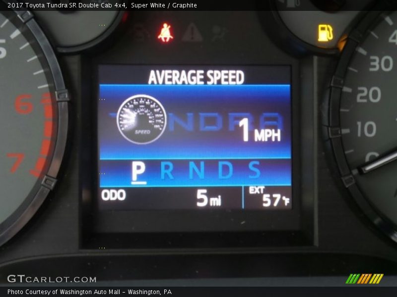 Super White / Graphite 2017 Toyota Tundra SR Double Cab 4x4