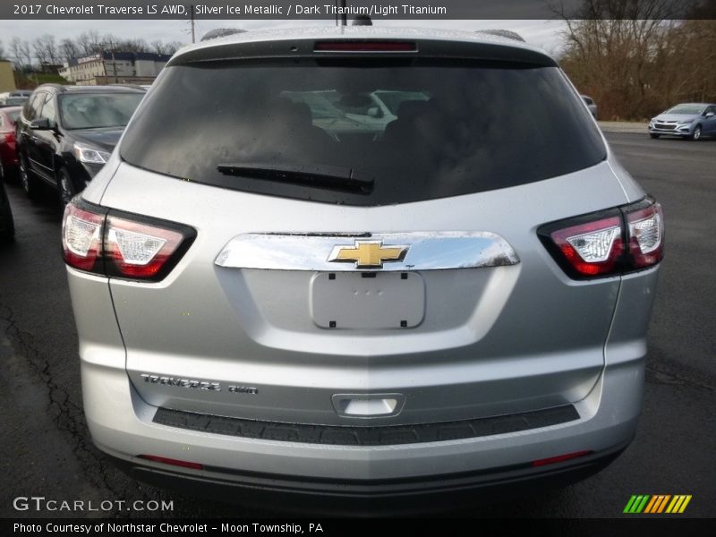 Silver Ice Metallic / Dark Titanium/Light Titanium 2017 Chevrolet Traverse LS AWD