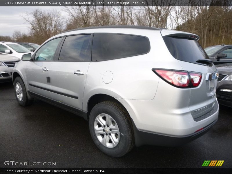 Silver Ice Metallic / Dark Titanium/Light Titanium 2017 Chevrolet Traverse LS AWD