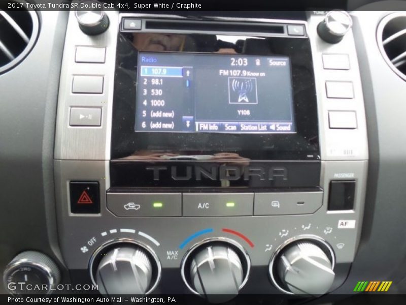 Super White / Graphite 2017 Toyota Tundra SR Double Cab 4x4