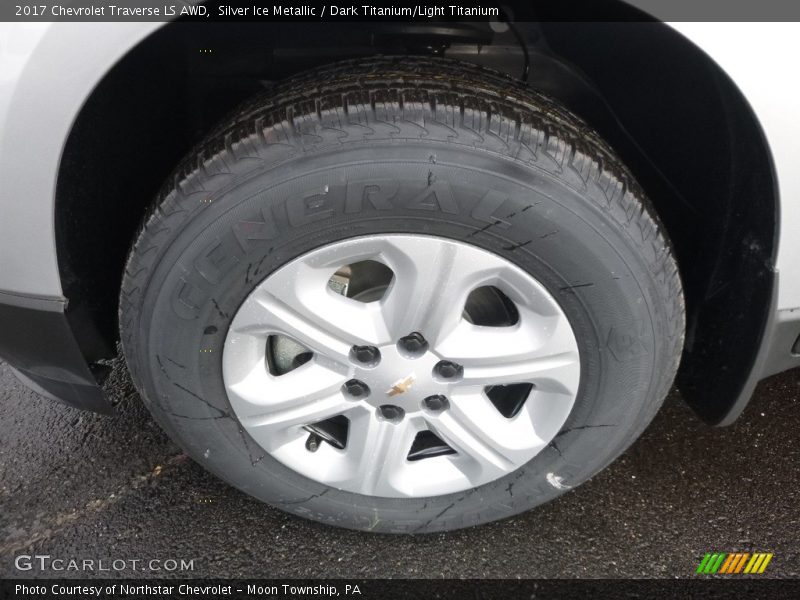 Silver Ice Metallic / Dark Titanium/Light Titanium 2017 Chevrolet Traverse LS AWD