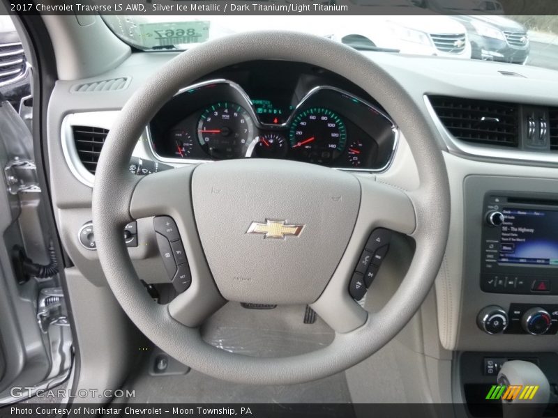 Silver Ice Metallic / Dark Titanium/Light Titanium 2017 Chevrolet Traverse LS AWD