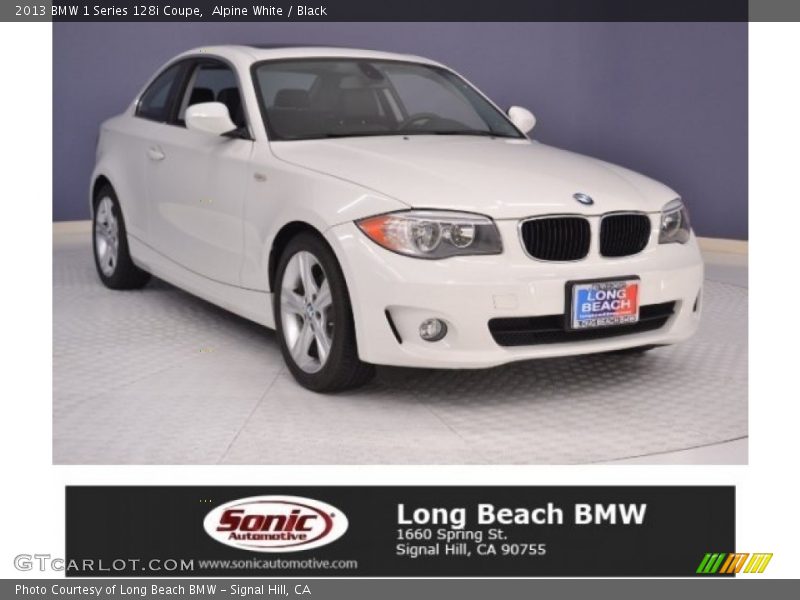 Alpine White / Black 2013 BMW 1 Series 128i Coupe