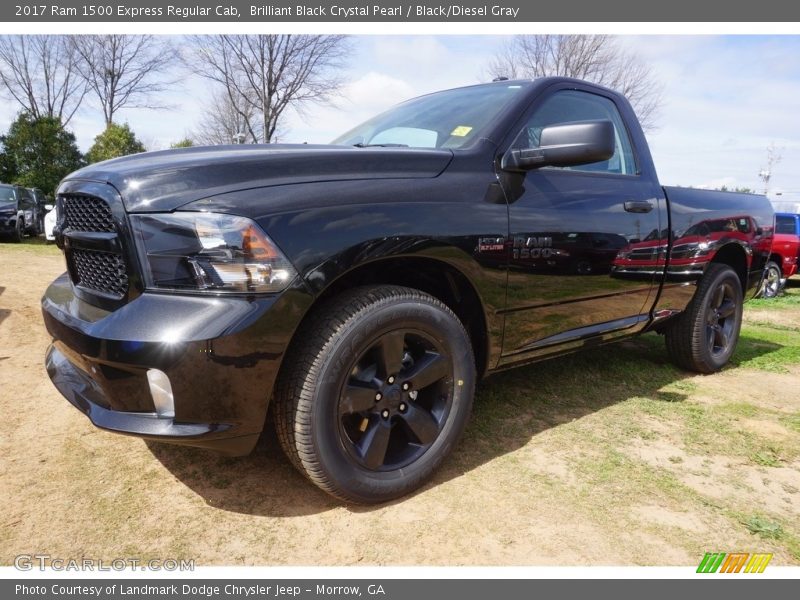 Brilliant Black Crystal Pearl / Black/Diesel Gray 2017 Ram 1500 Express Regular Cab