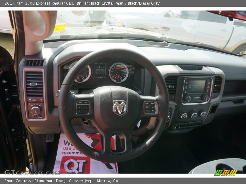Brilliant Black Crystal Pearl / Black/Diesel Gray 2017 Ram 1500 Express Regular Cab