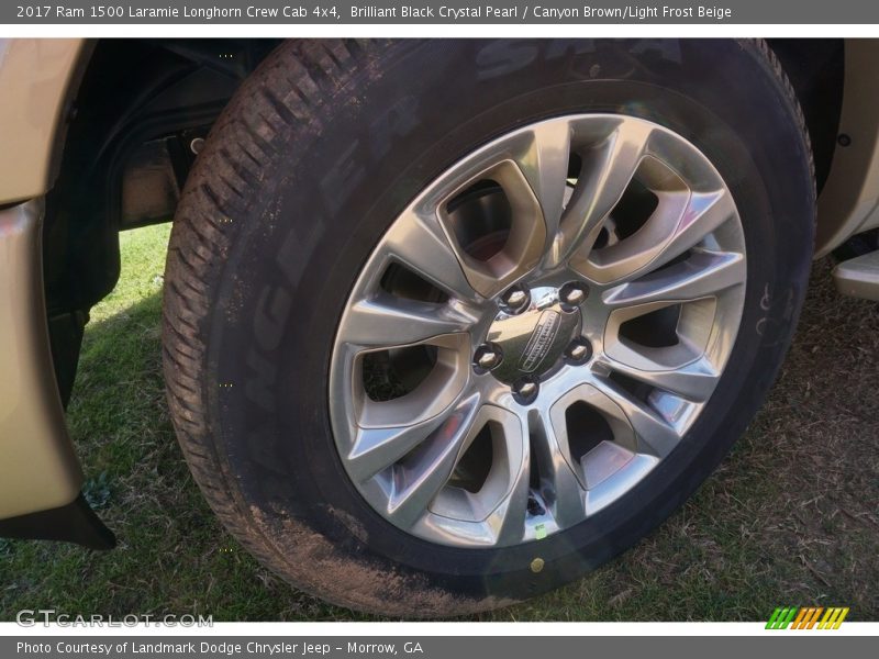 Brilliant Black Crystal Pearl / Canyon Brown/Light Frost Beige 2017 Ram 1500 Laramie Longhorn Crew Cab 4x4