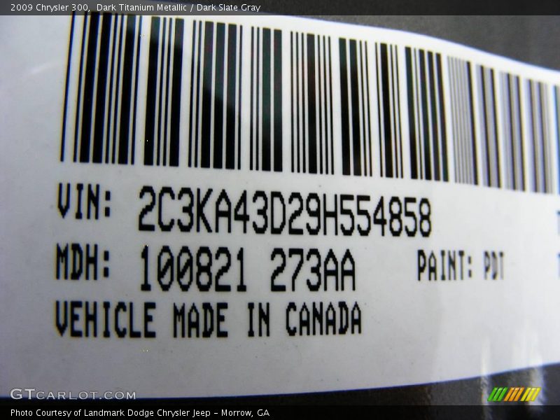 Dark Titanium Metallic / Dark Slate Gray 2009 Chrysler 300