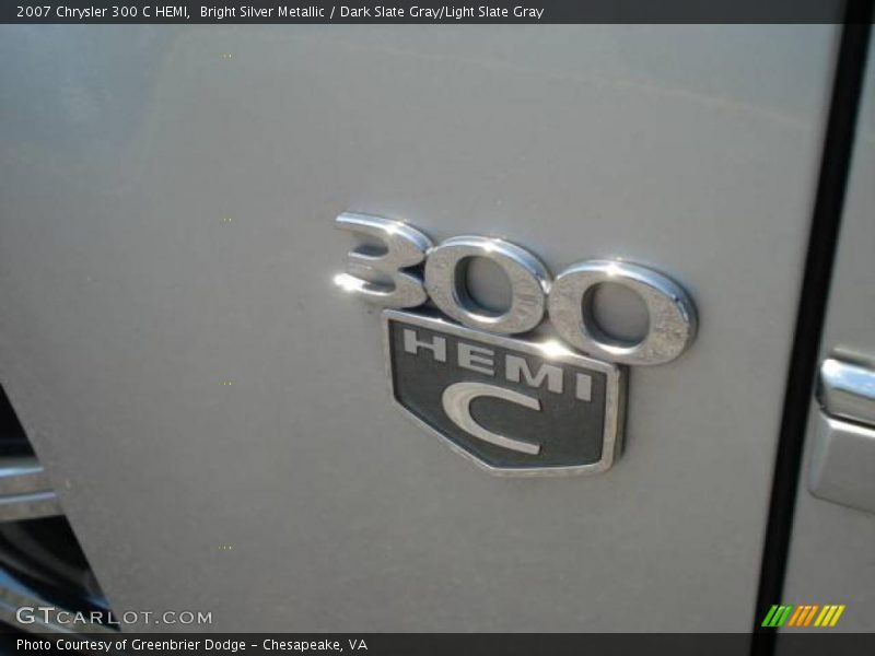 Bright Silver Metallic / Dark Slate Gray/Light Slate Gray 2007 Chrysler 300 C HEMI