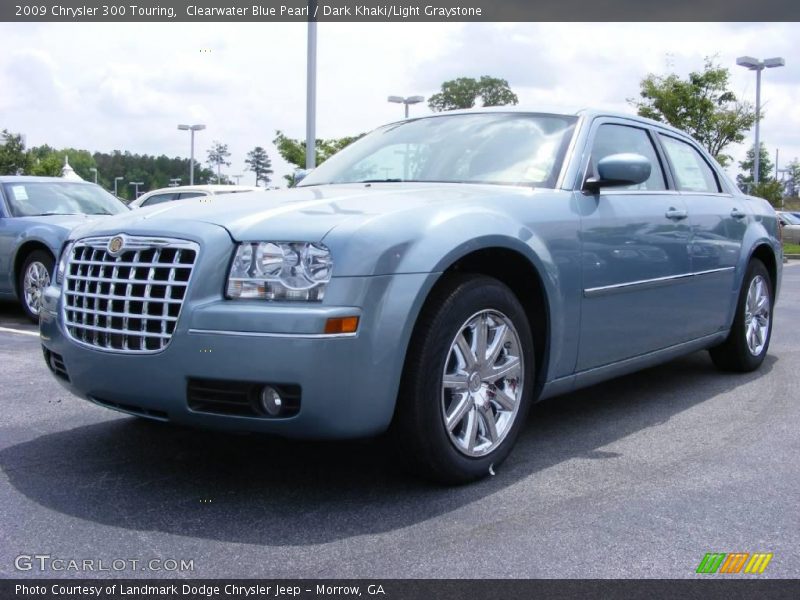 Clearwater Blue Pearl / Dark Khaki/Light Graystone 2009 Chrysler 300 Touring