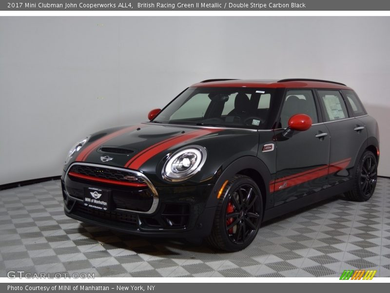 British Racing Green II Metallic / Double Stripe Carbon Black 2017 Mini Clubman John Cooperworks ALL4
