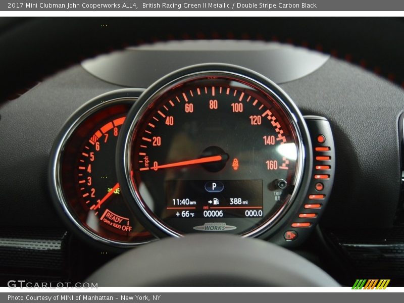 British Racing Green II Metallic / Double Stripe Carbon Black 2017 Mini Clubman John Cooperworks ALL4