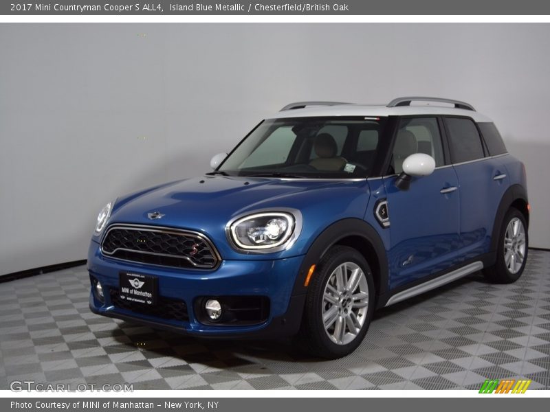 Island Blue Metallic / Chesterfield/British Oak 2017 Mini Countryman Cooper S ALL4