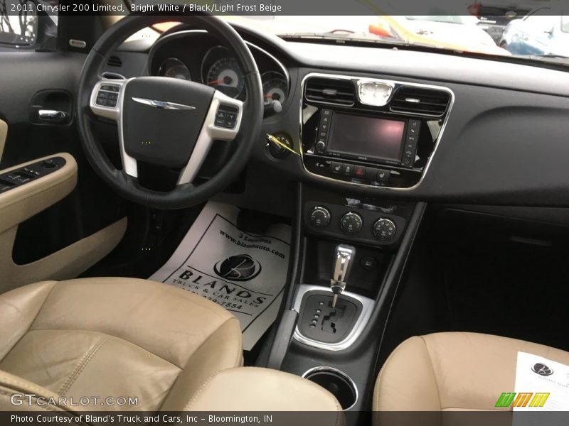 Bright White / Black/Light Frost Beige 2011 Chrysler 200 Limited