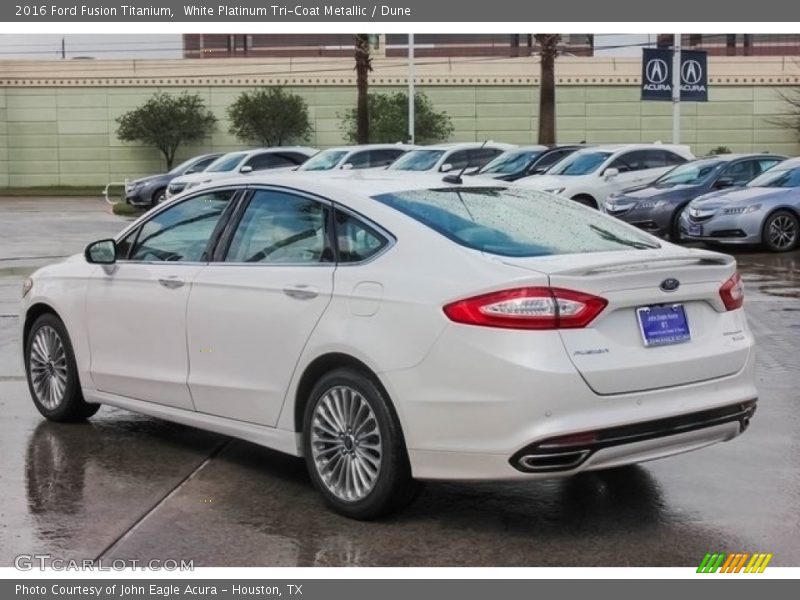 White Platinum Tri-Coat Metallic / Dune 2016 Ford Fusion Titanium