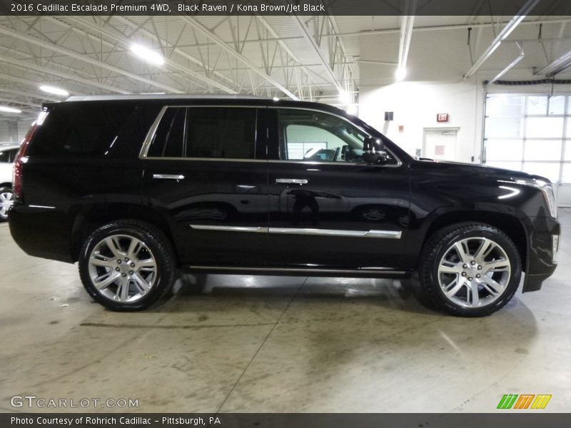 Black Raven / Kona Brown/Jet Black 2016 Cadillac Escalade Premium 4WD