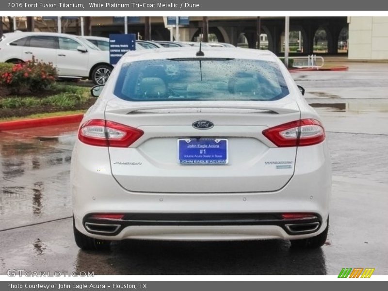 White Platinum Tri-Coat Metallic / Dune 2016 Ford Fusion Titanium