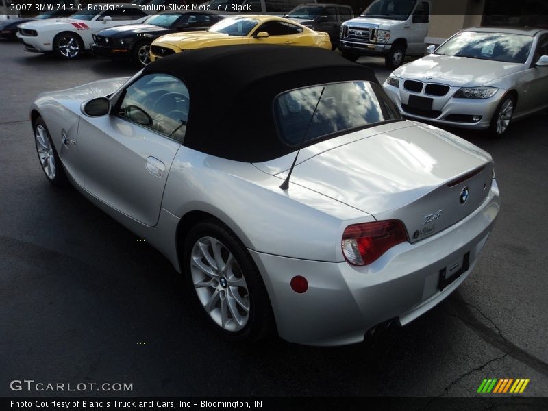 Titanium Silver Metallic / Black 2007 BMW Z4 3.0i Roadster