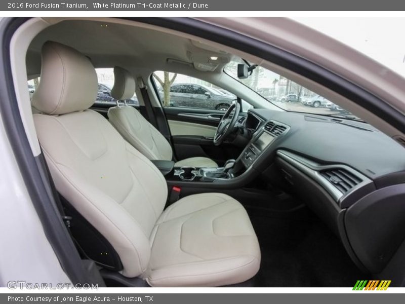 White Platinum Tri-Coat Metallic / Dune 2016 Ford Fusion Titanium