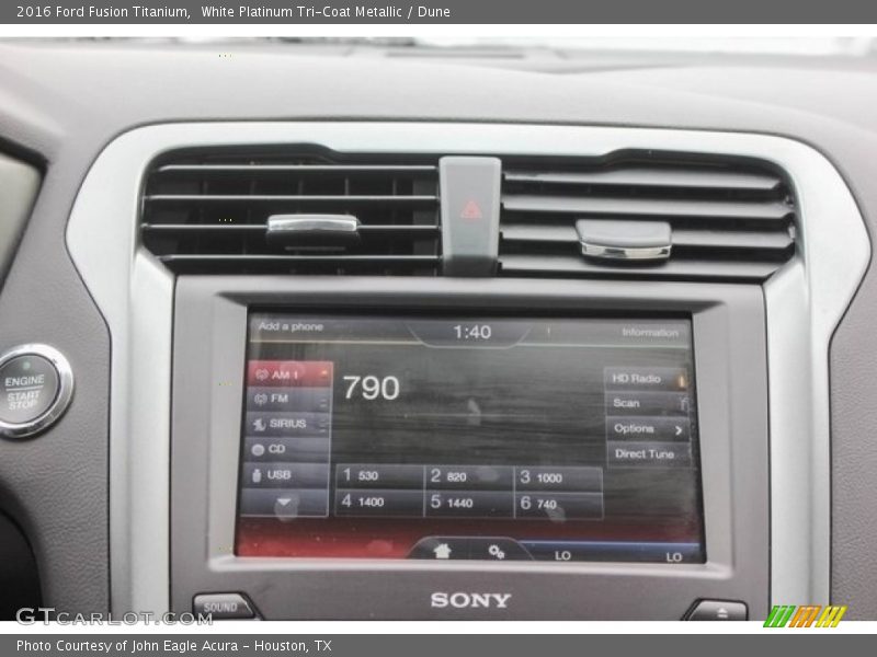 White Platinum Tri-Coat Metallic / Dune 2016 Ford Fusion Titanium