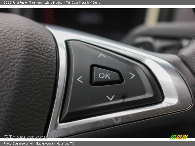 White Platinum Tri-Coat Metallic / Dune 2016 Ford Fusion Titanium