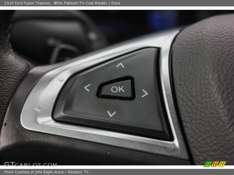White Platinum Tri-Coat Metallic / Dune 2016 Ford Fusion Titanium