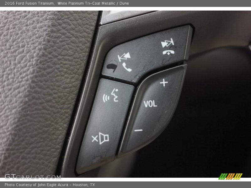White Platinum Tri-Coat Metallic / Dune 2016 Ford Fusion Titanium