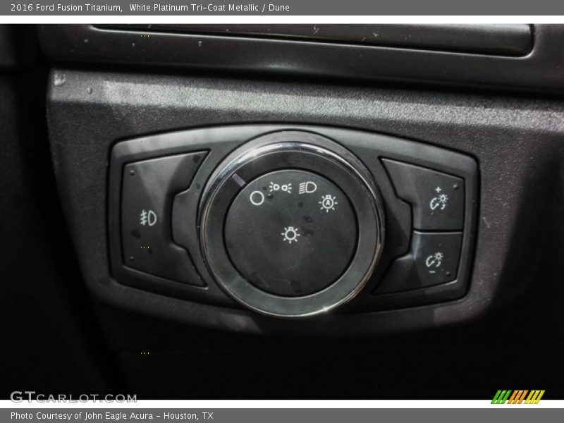 White Platinum Tri-Coat Metallic / Dune 2016 Ford Fusion Titanium