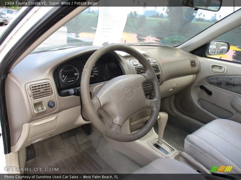 Super White / Pebble Beige 1999 Toyota Corolla VE
