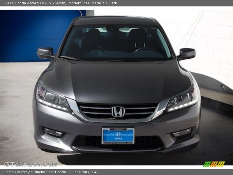 Modern Steel Metallic / Black 2014 Honda Accord EX-L V6 Sedan