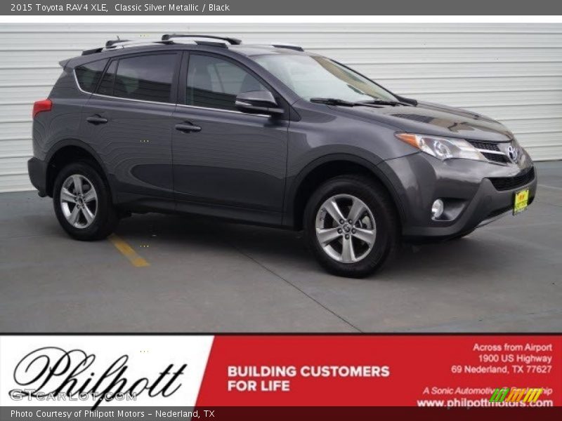 Classic Silver Metallic / Black 2015 Toyota RAV4 XLE