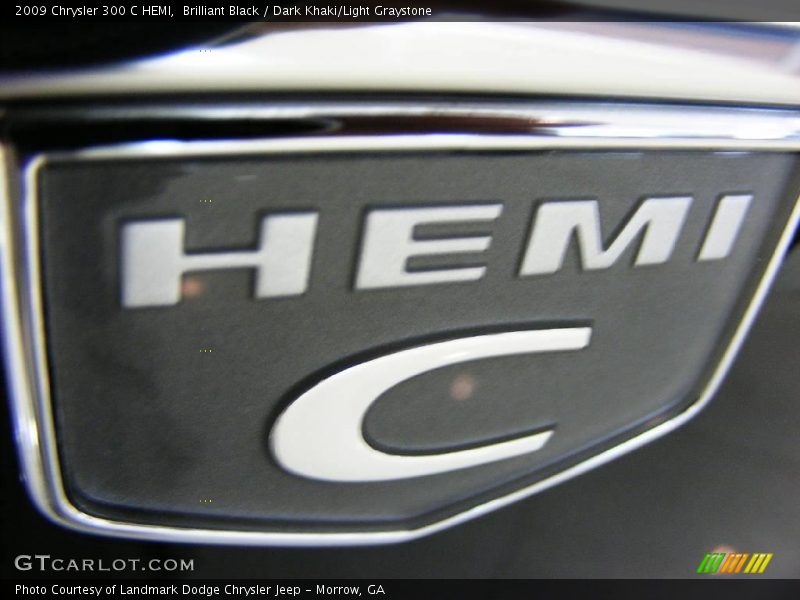 Brilliant Black / Dark Khaki/Light Graystone 2009 Chrysler 300 C HEMI
