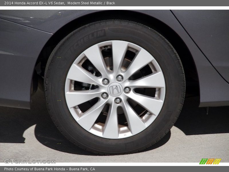 Modern Steel Metallic / Black 2014 Honda Accord EX-L V6 Sedan