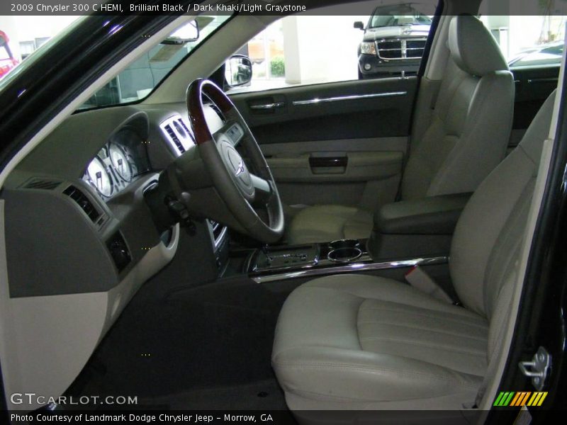 Brilliant Black / Dark Khaki/Light Graystone 2009 Chrysler 300 C HEMI