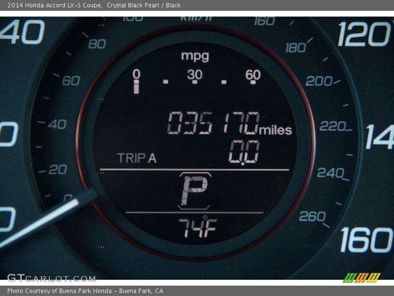 Crystal Black Pearl / Black 2014 Honda Accord LX-S Coupe