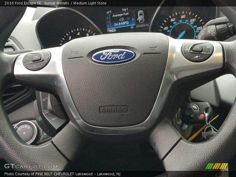 Sunset Metallic / Medium Light Stone 2016 Ford Escape SE