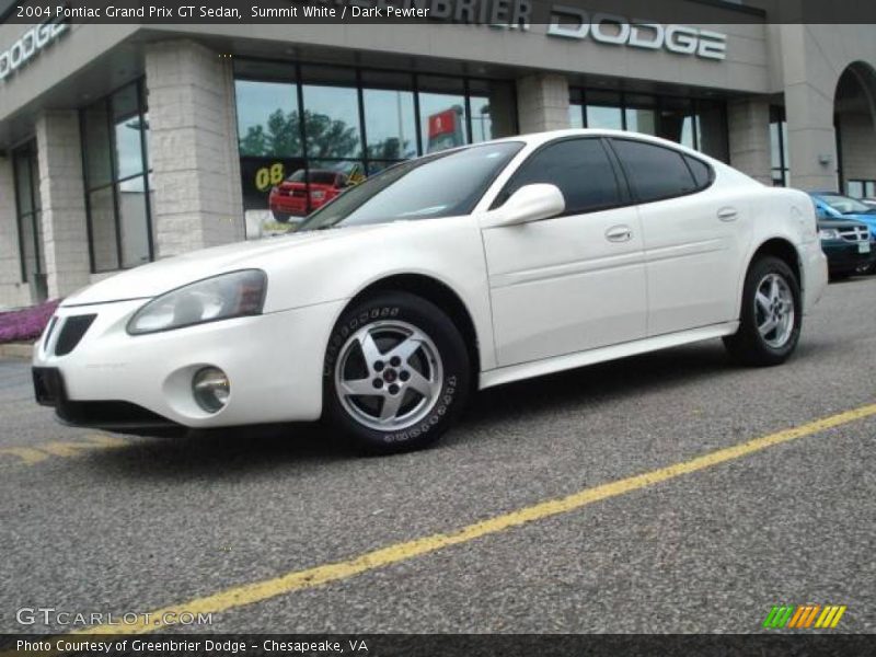 Summit White / Dark Pewter 2004 Pontiac Grand Prix GT Sedan