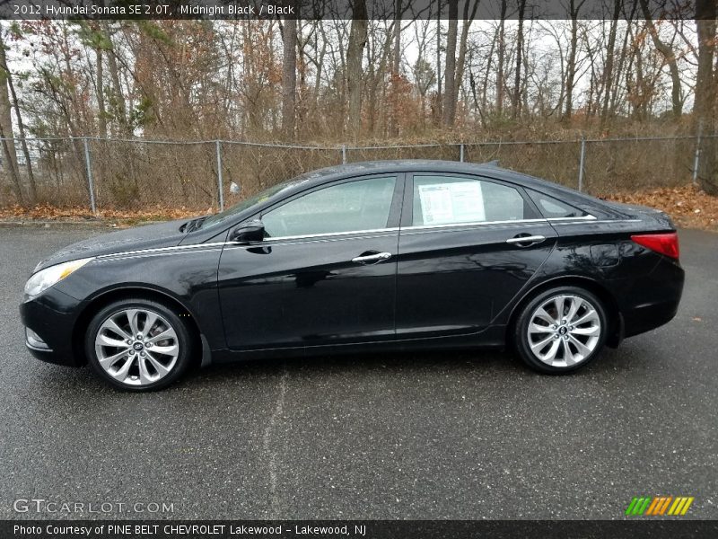 Midnight Black / Black 2012 Hyundai Sonata SE 2.0T