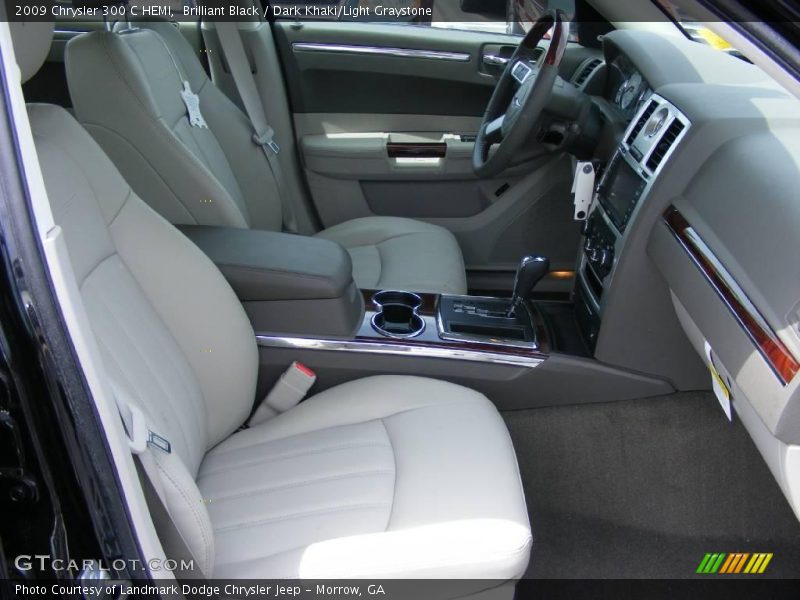 Brilliant Black / Dark Khaki/Light Graystone 2009 Chrysler 300 C HEMI