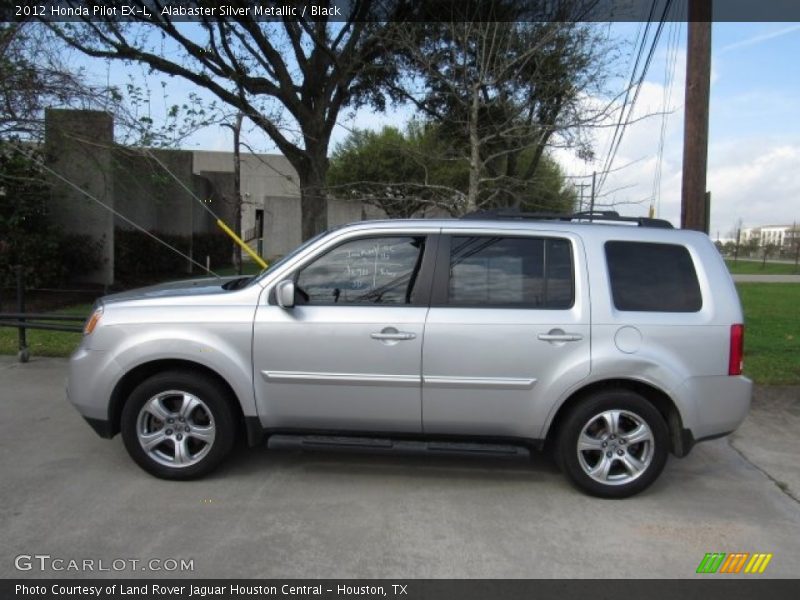 Alabaster Silver Metallic / Black 2012 Honda Pilot EX-L