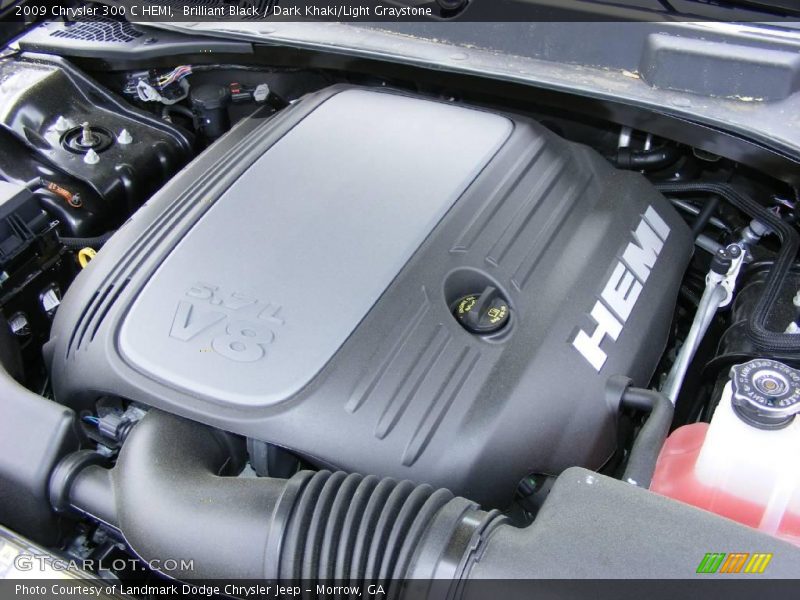 Brilliant Black / Dark Khaki/Light Graystone 2009 Chrysler 300 C HEMI