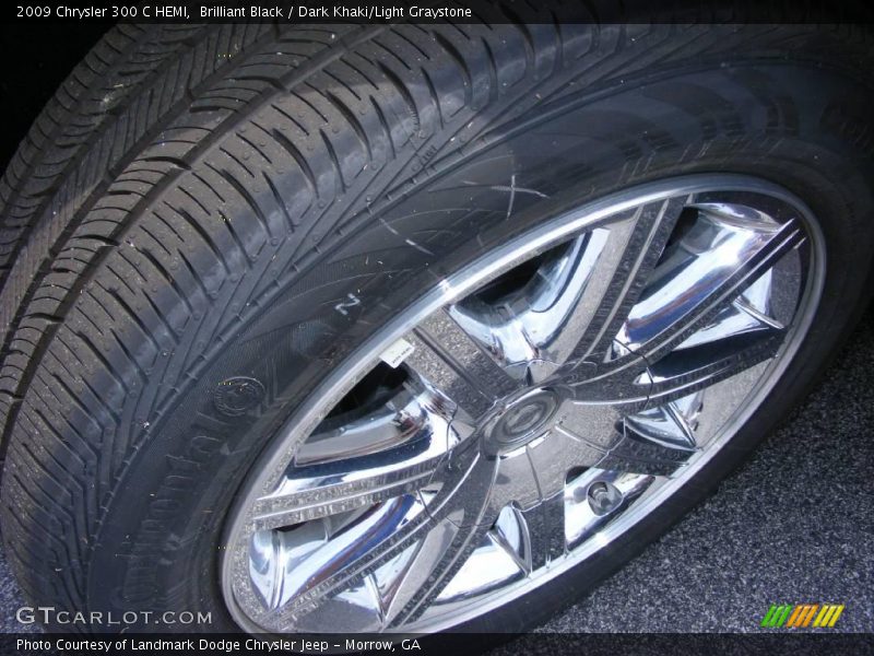 Brilliant Black / Dark Khaki/Light Graystone 2009 Chrysler 300 C HEMI