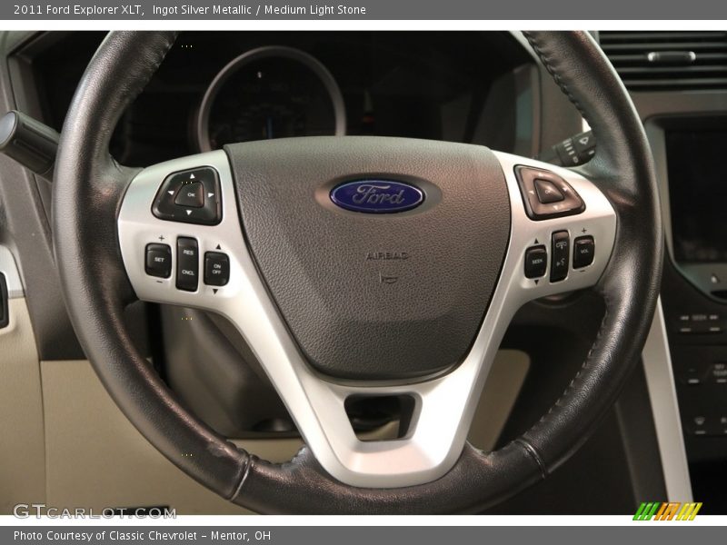 Ingot Silver Metallic / Medium Light Stone 2011 Ford Explorer XLT
