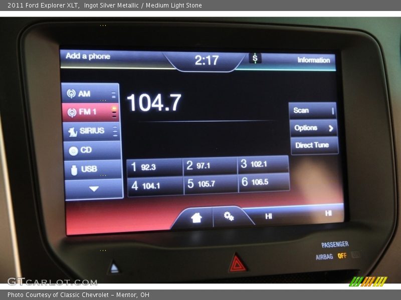 Ingot Silver Metallic / Medium Light Stone 2011 Ford Explorer XLT