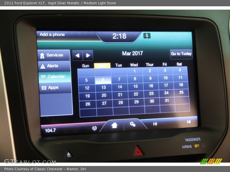 Ingot Silver Metallic / Medium Light Stone 2011 Ford Explorer XLT